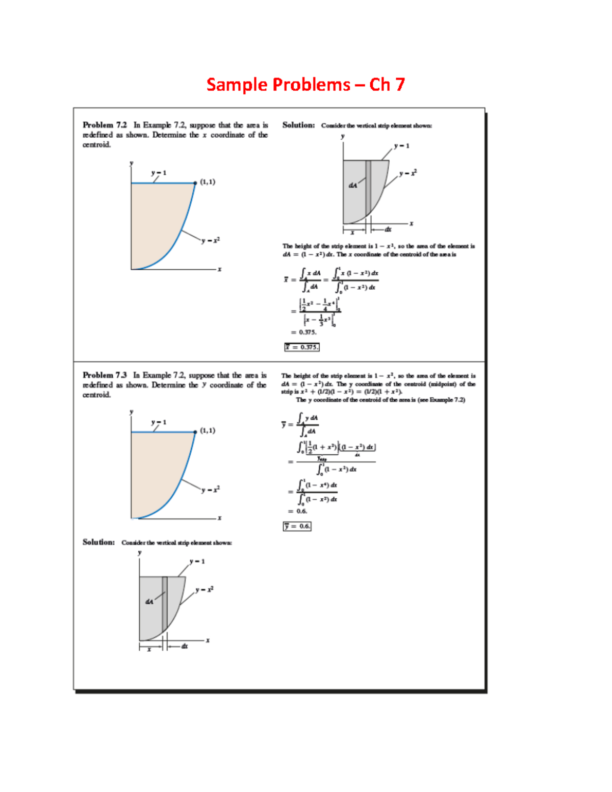 Sample Problems Ch7 V2 - ummp - Sample Problems – Ch Problem 7 The beam ...