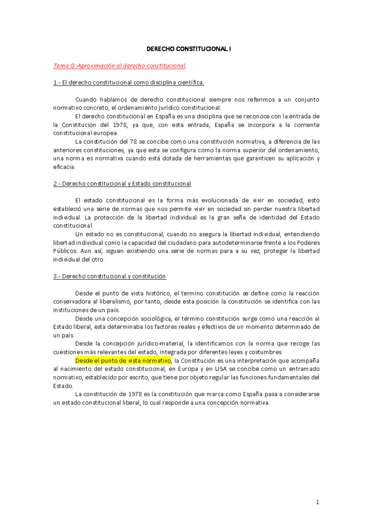 DERECHO CONSTITUCIONAL I: Introducción y Evolución del Estado - Studocu