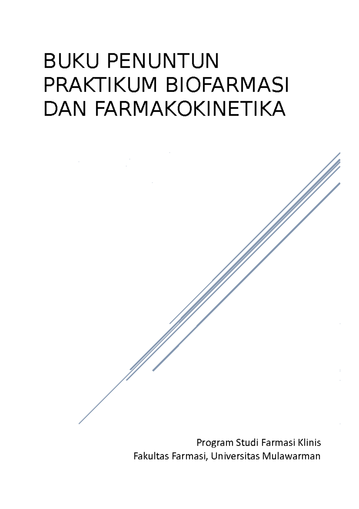 Modul Praktikum Pbfk 2021 Biofarmasi Dan Farmakokinetika Studocu