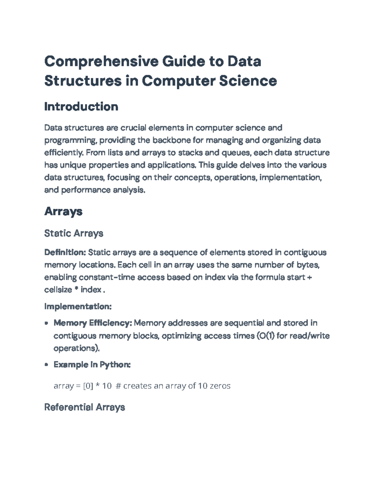 Data Structures in Computer Science: Comprehensive Guide & Analysis ...