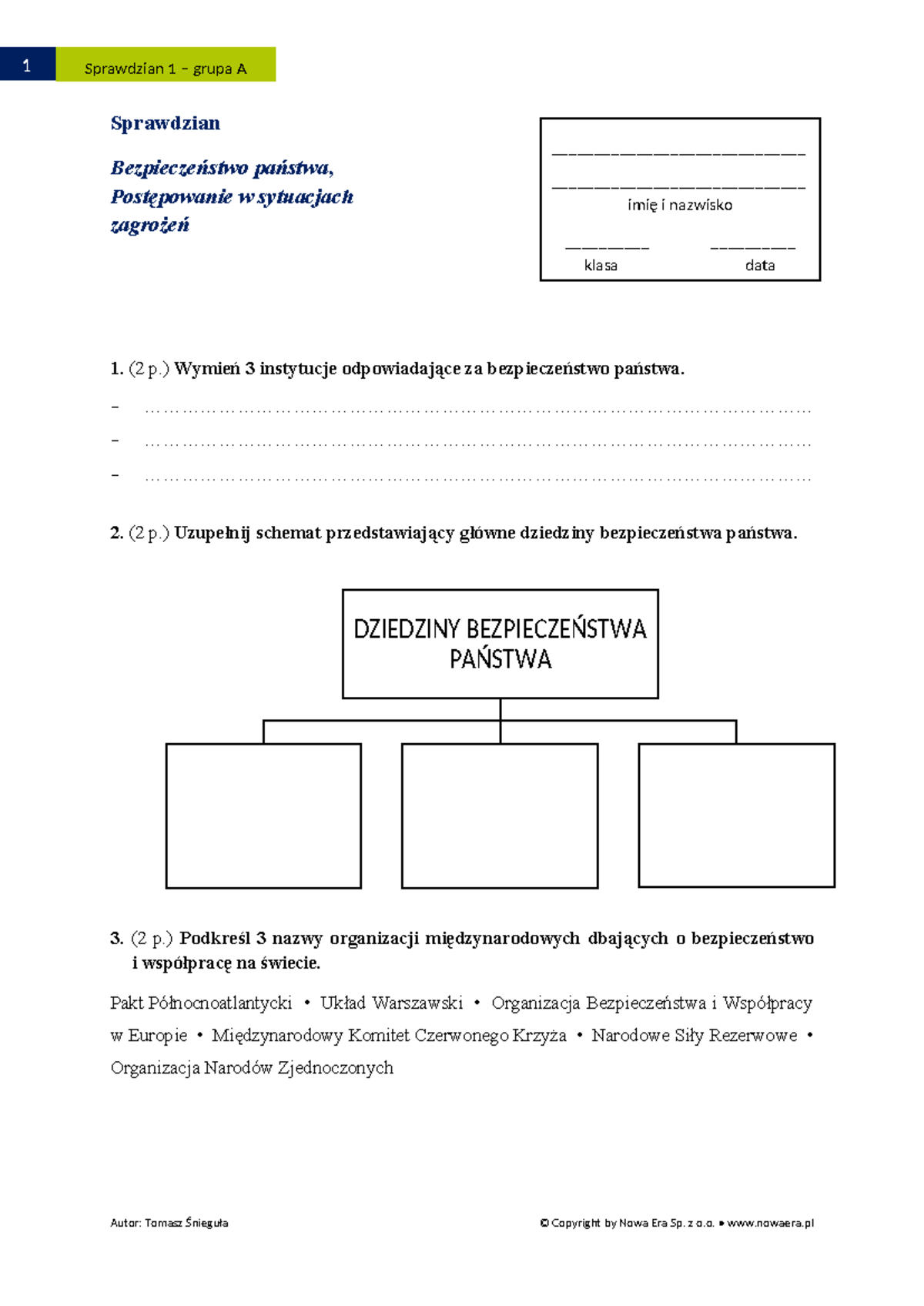 Sprawdzian Z Edb System Bezpieczeństwa Państwa www.studocu.com