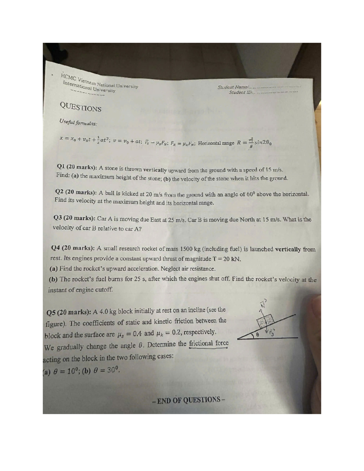 Physics Midterm Exam Notes - PHYMID 1 - Studocu