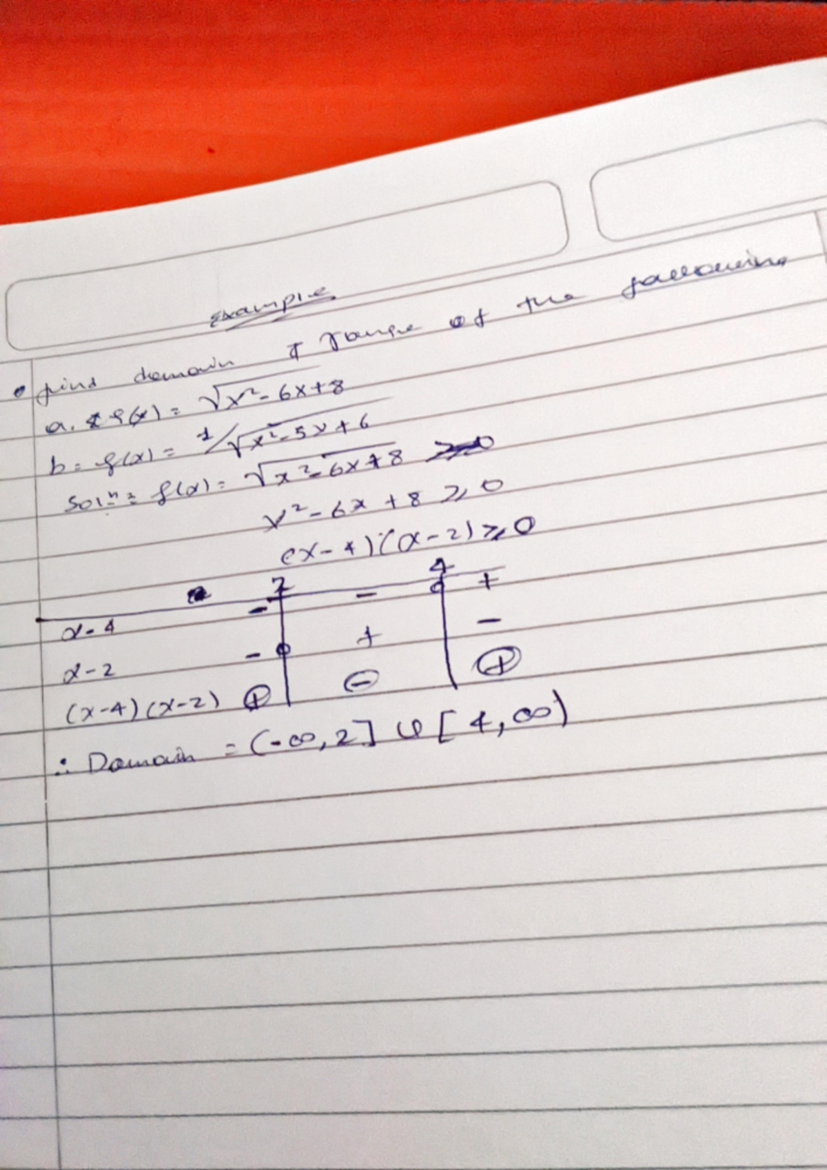 Maths Chapter 3 Part 2 - Domain and Range Analysis Notes - Studocu