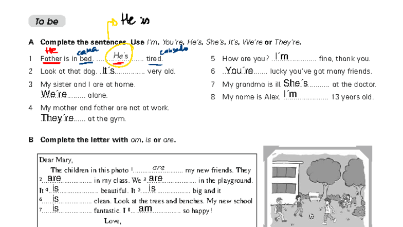 Grammar To Be: Exercises and Answers for ESL Students - Studocu