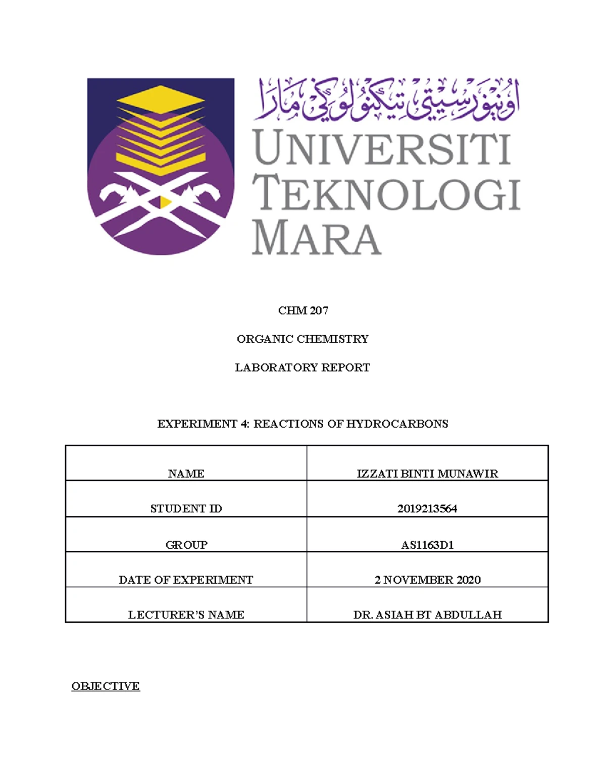 Lab Report Distillation Techniques Laboratory Report Organic