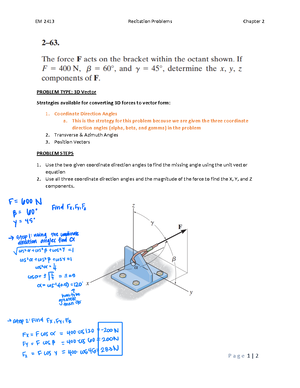 Chapter+2+-+Week+1 - Cable - EM 2413 Recitation Problems Chapter 2 P a ...