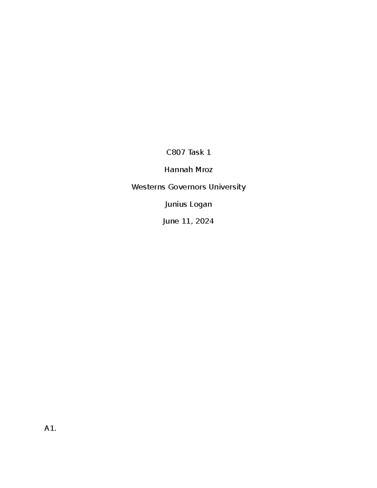 C807 Task 1: Inpatient vs Outpatient Coding Analysis and Management ...