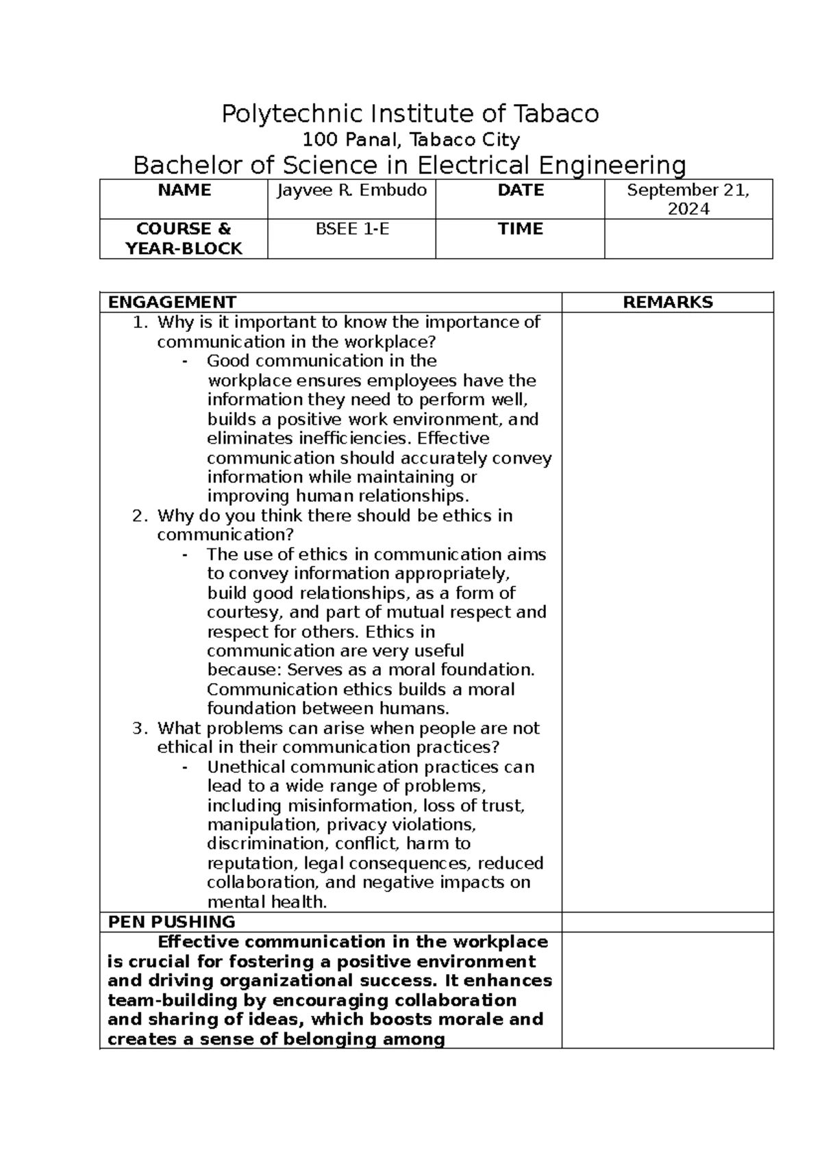 CSS COC1 LO4 Conduct Testing and Documentation Session Plan - Studocu