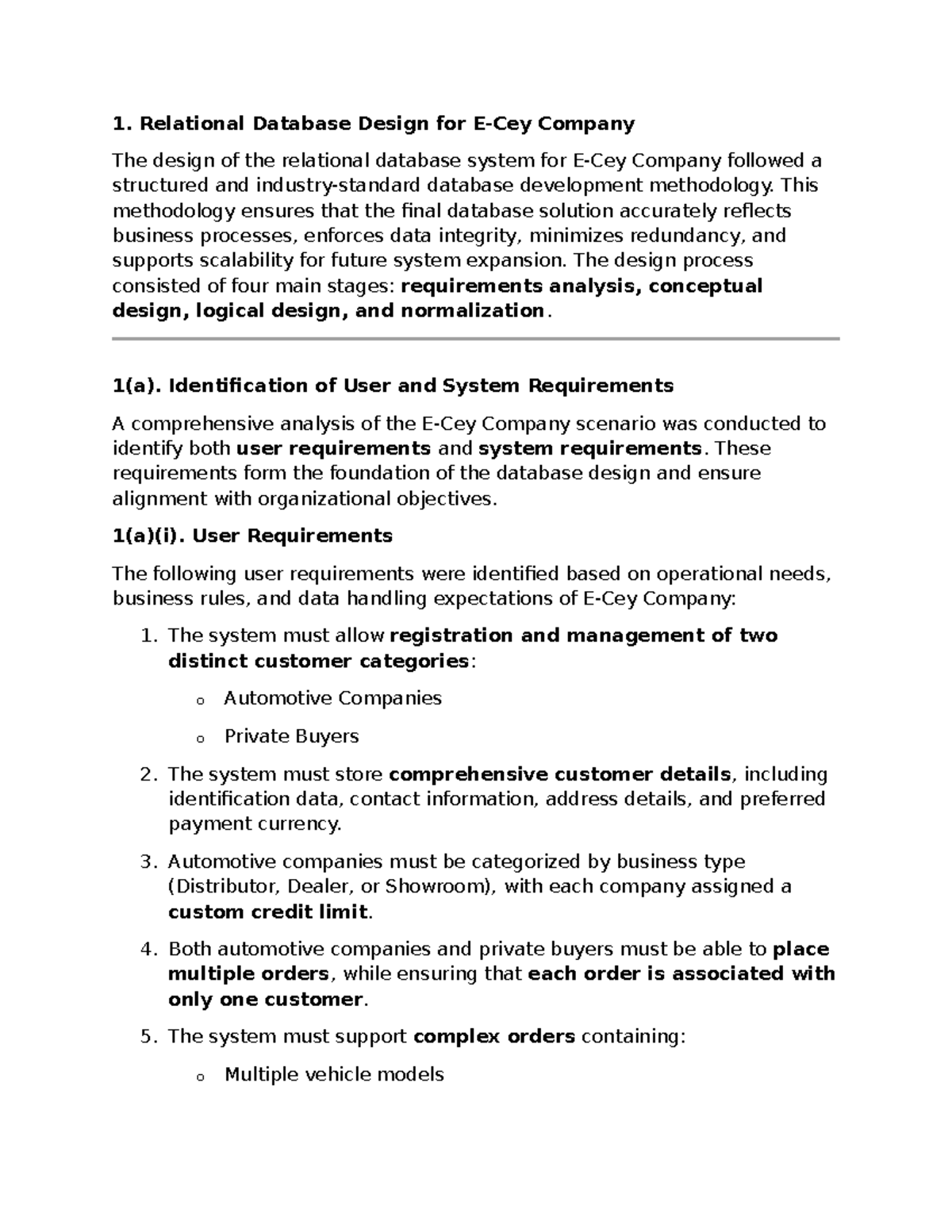 Relational Database Design for Company (DB 101) - Summary Report - Studocu