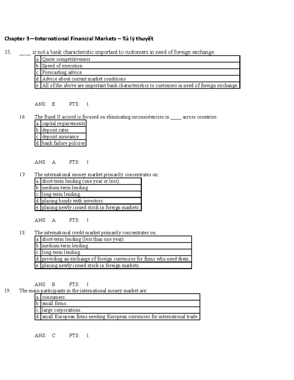 Chapter Financial Markets TCH403: Key Concepts and Insights - Studocu