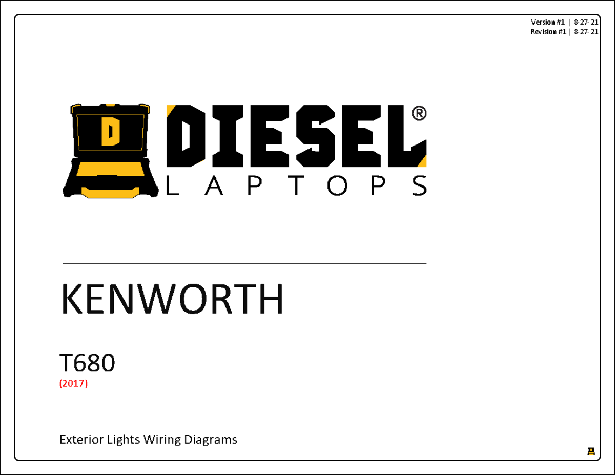 KENWORTH T680 (2017) Exterior Lights Wiring Diagrams Guide Studocu