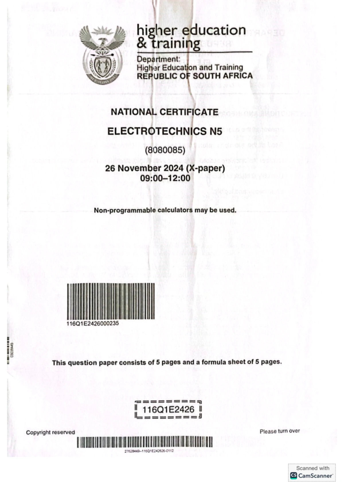 N4 Entrepreneruship Exemplar paper and memo - EXAMINATION PAPER 1 ...
