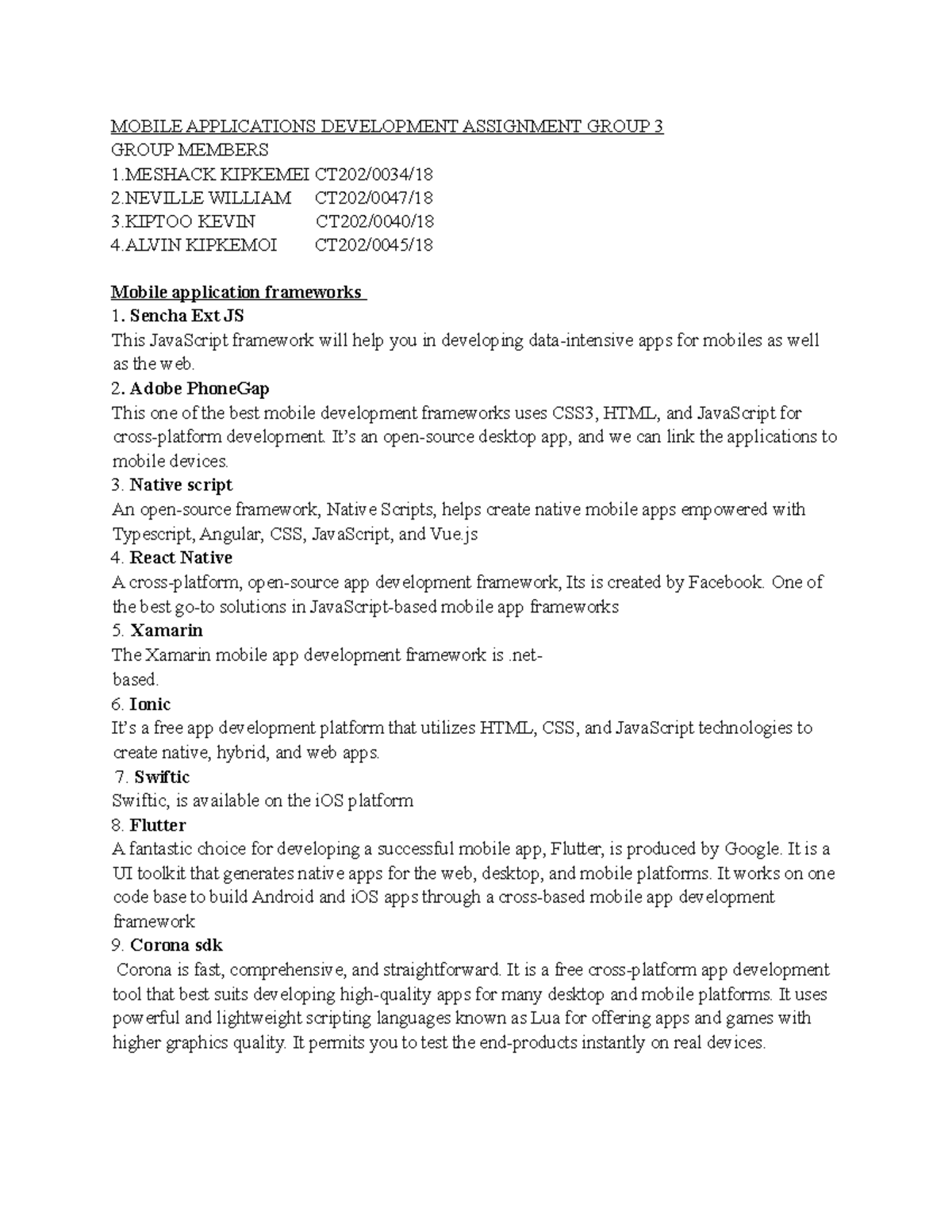 Mesh mobile - MOBILE APPLICATIONS DEVELOPMENT ASSIGNMENT GROUP 3 GROUP ...