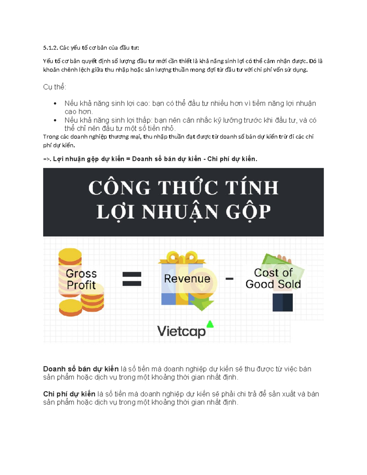 tuui fbnuj vfhj - 5.1. Các yếu tố cơ bản của đầu tư: Yếu tố cơ bản ...