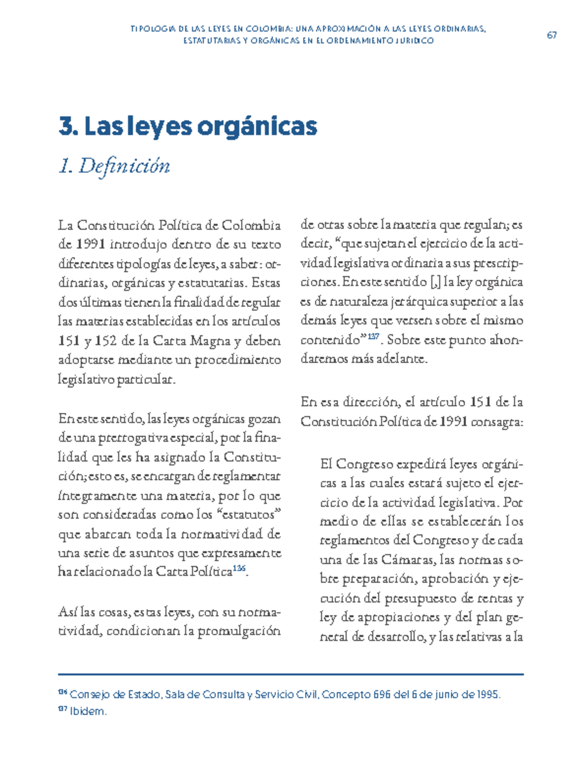 Tipología de las Leyes en Colombia: Enfoque sobre Leyes Orgánicas y ...