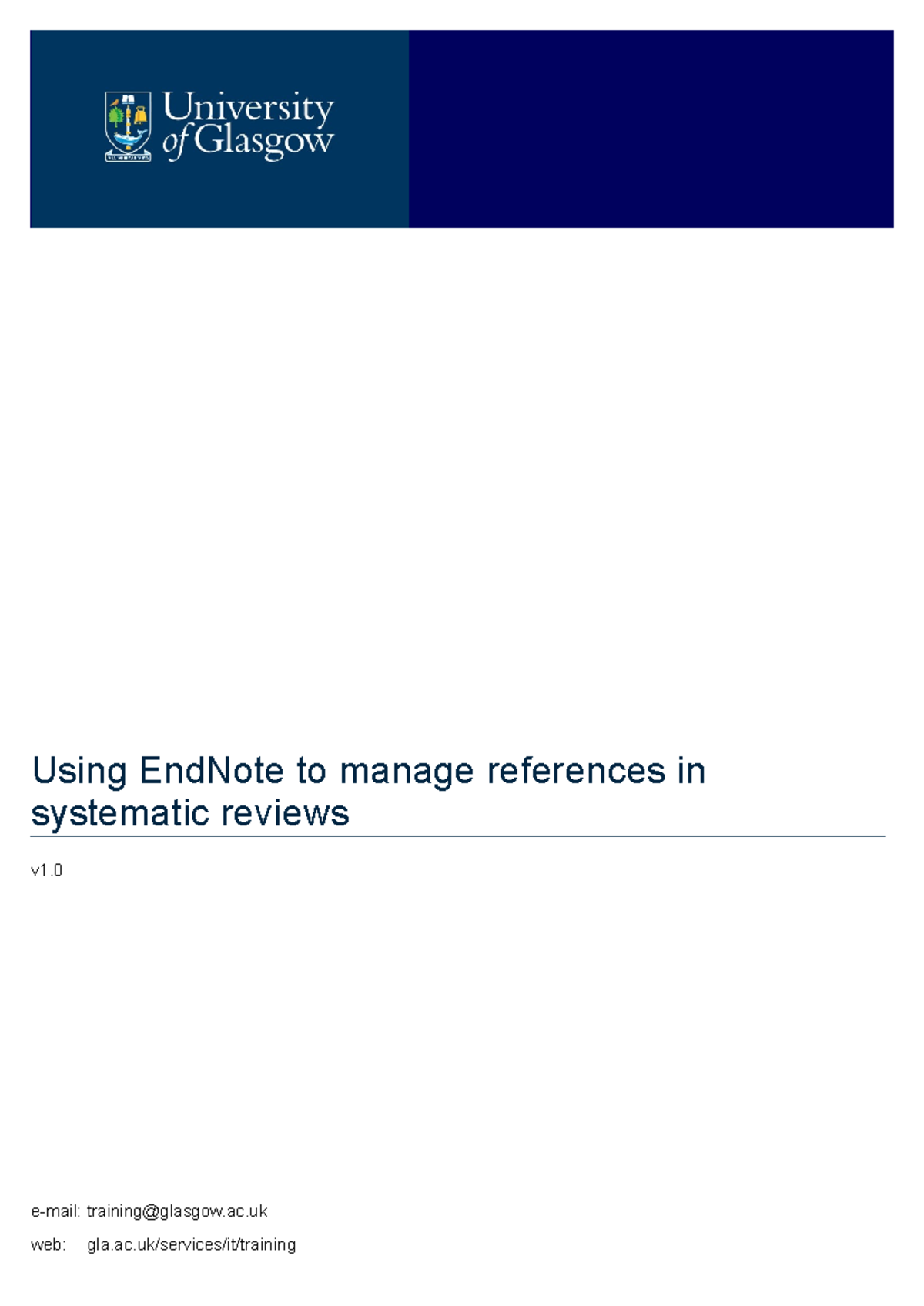 EndNote Utilization for Systematic Reviews (v1) Guide and Best ...