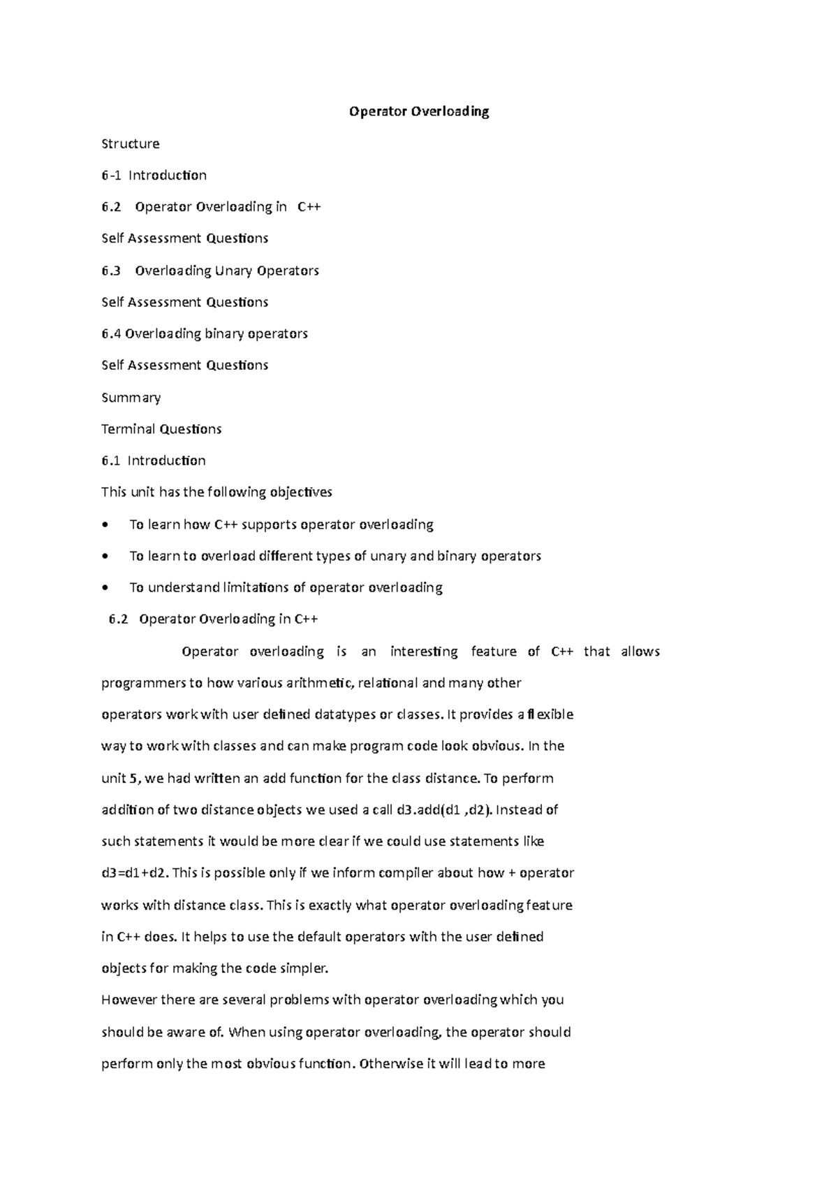 Oops Using C++ - Operator Overloading-vol1 - Operator Overloading ...