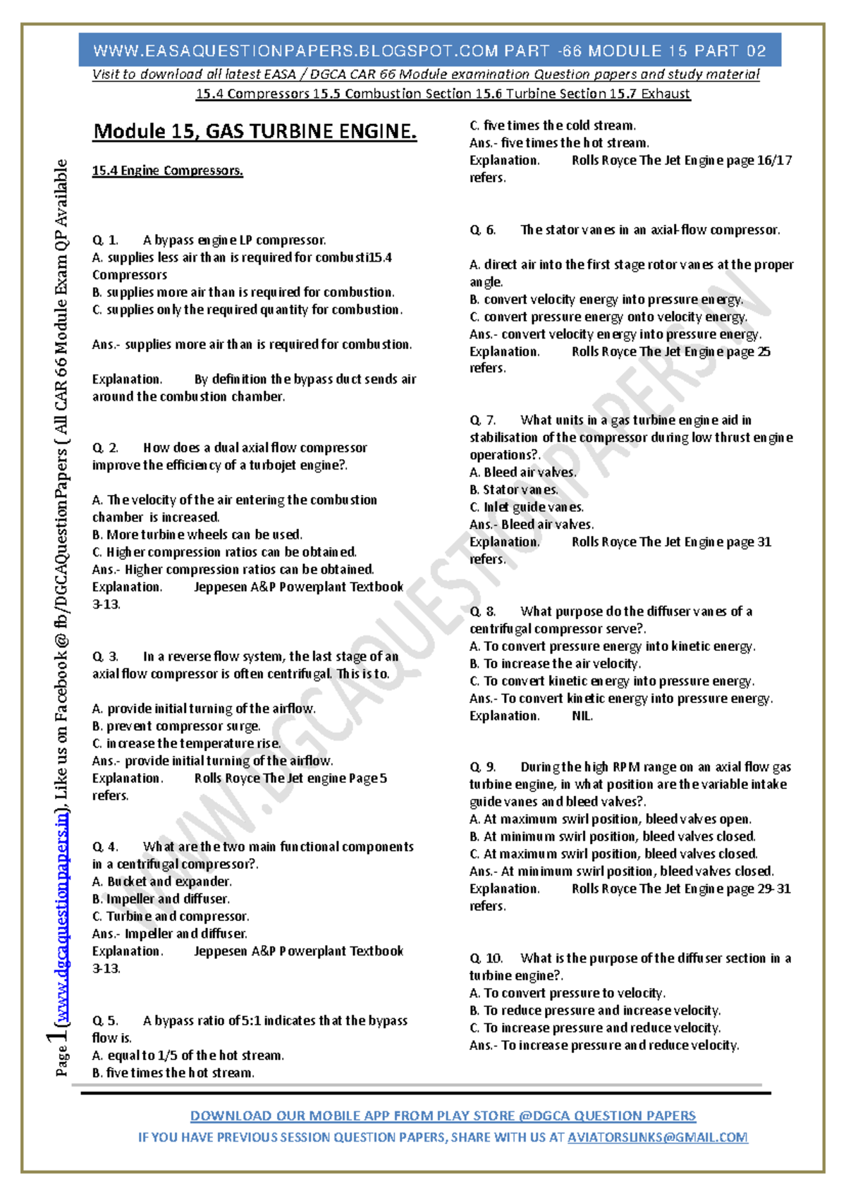 DGCA Module 15 PART 2 - 178 - Visit to download all latest EASA / DGCA ...