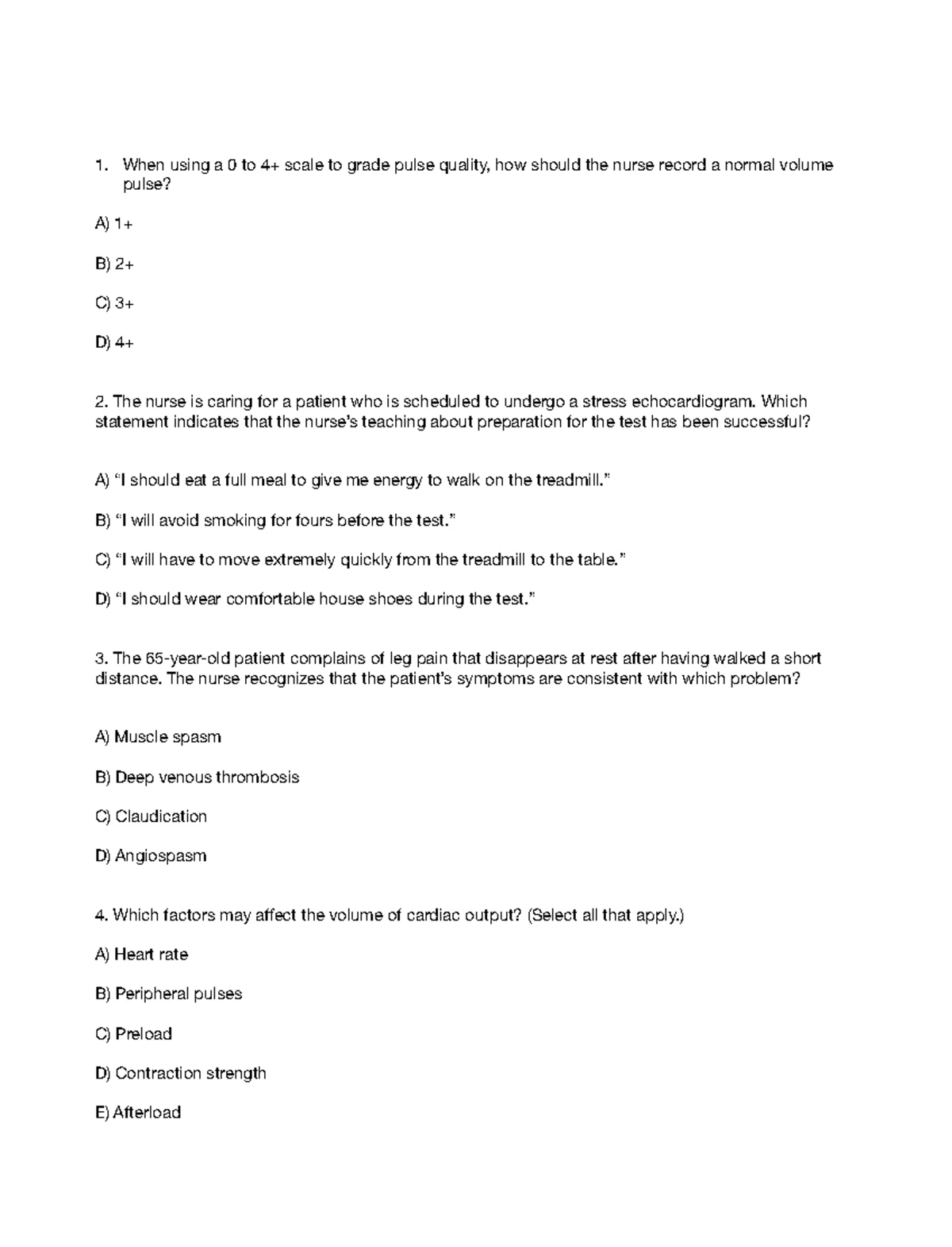 Unit 4 - Hematology Practice Quiz - Unit 4 Quiz The nurse is caring for ...
