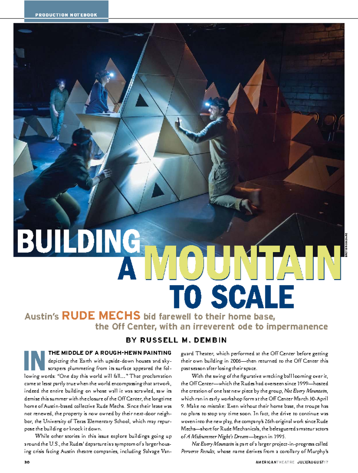 Rude Mechs Final Workshop: Not Every Mountain at Off Center - Studocu