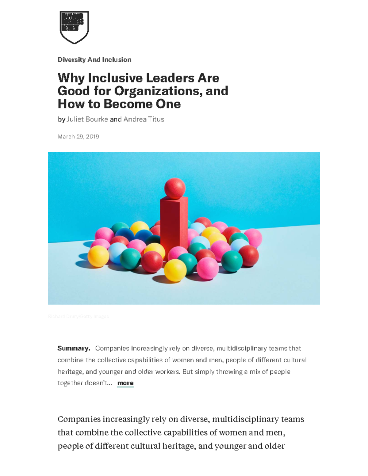 Diversity & Inclusion: The Role of Inclusive Leaders in Organizations ...