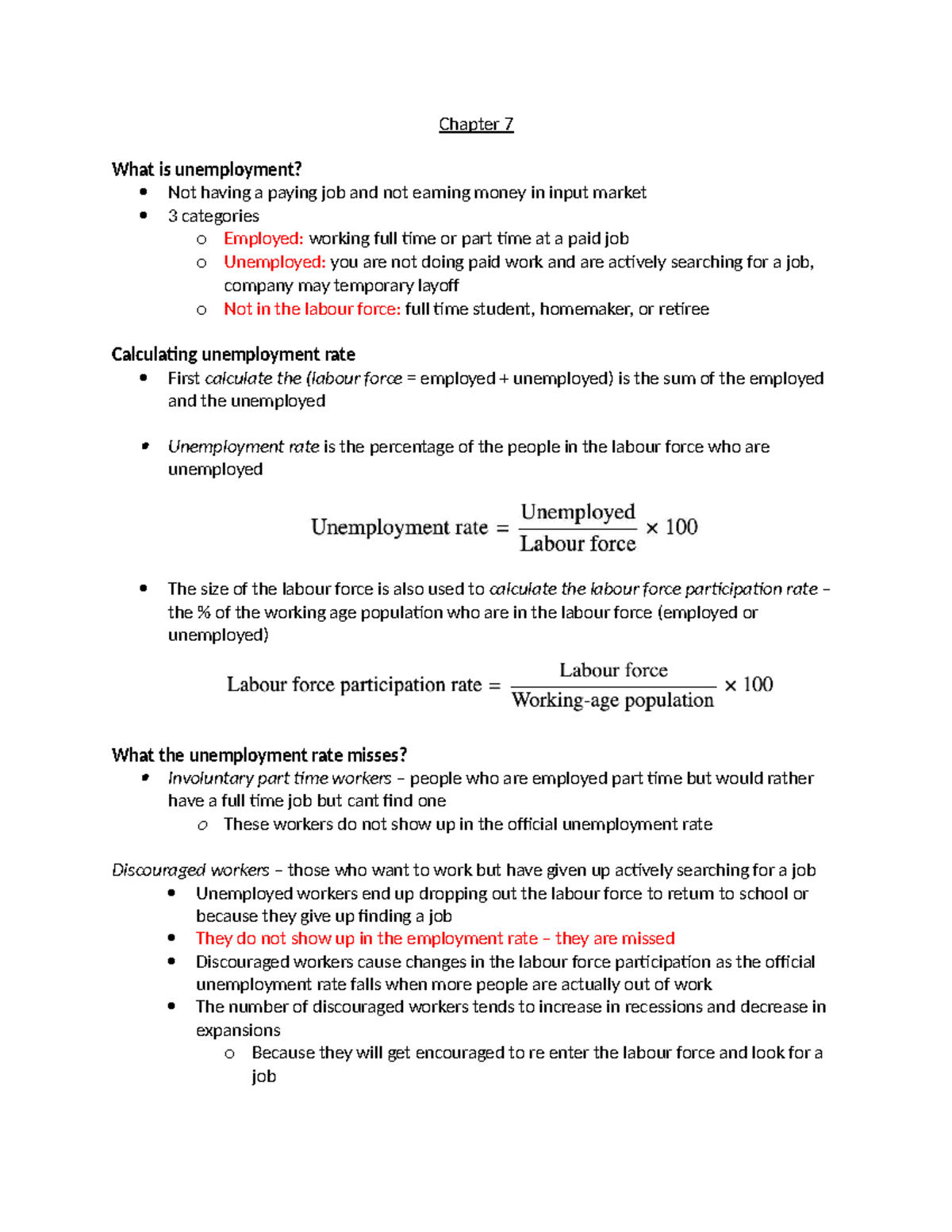 Chapter 7: Understanding Unemployment and Inflation Dynamics - Studocu