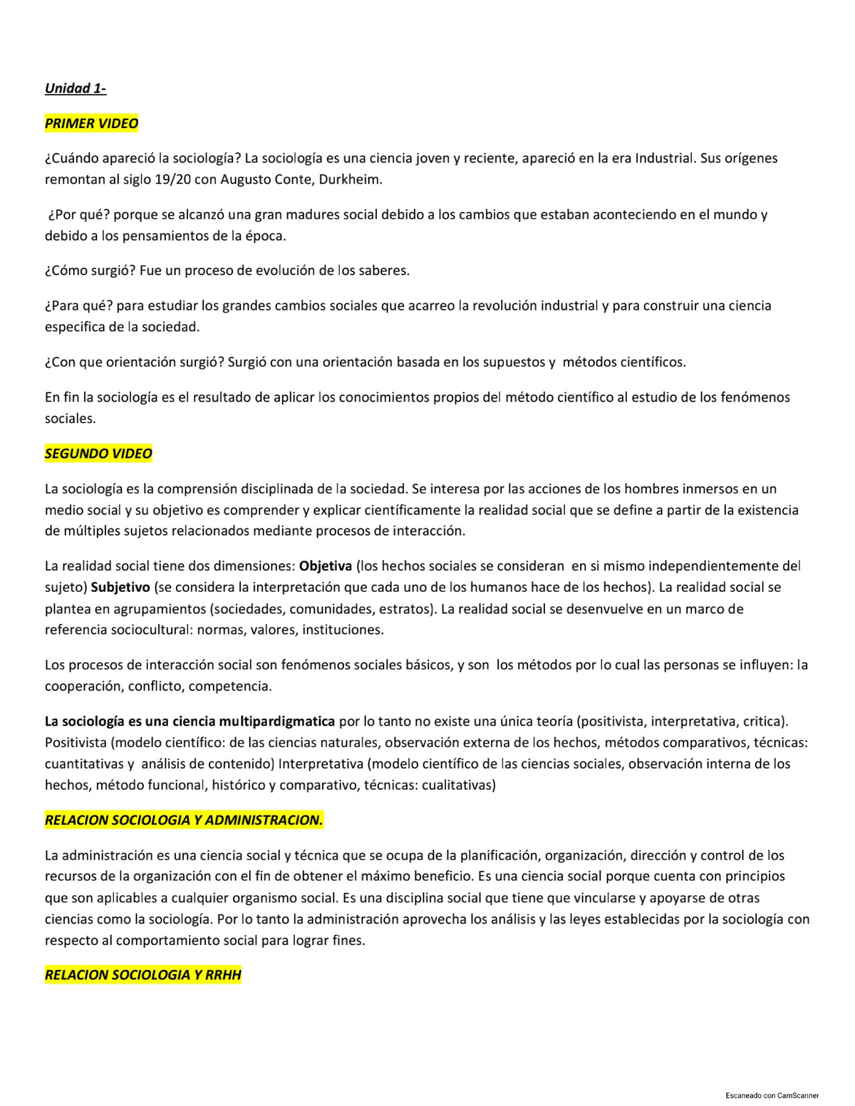 Resumen Final de Sociología - Unidad 1: Orígenes y Evolución de la Sociología - Document Preview