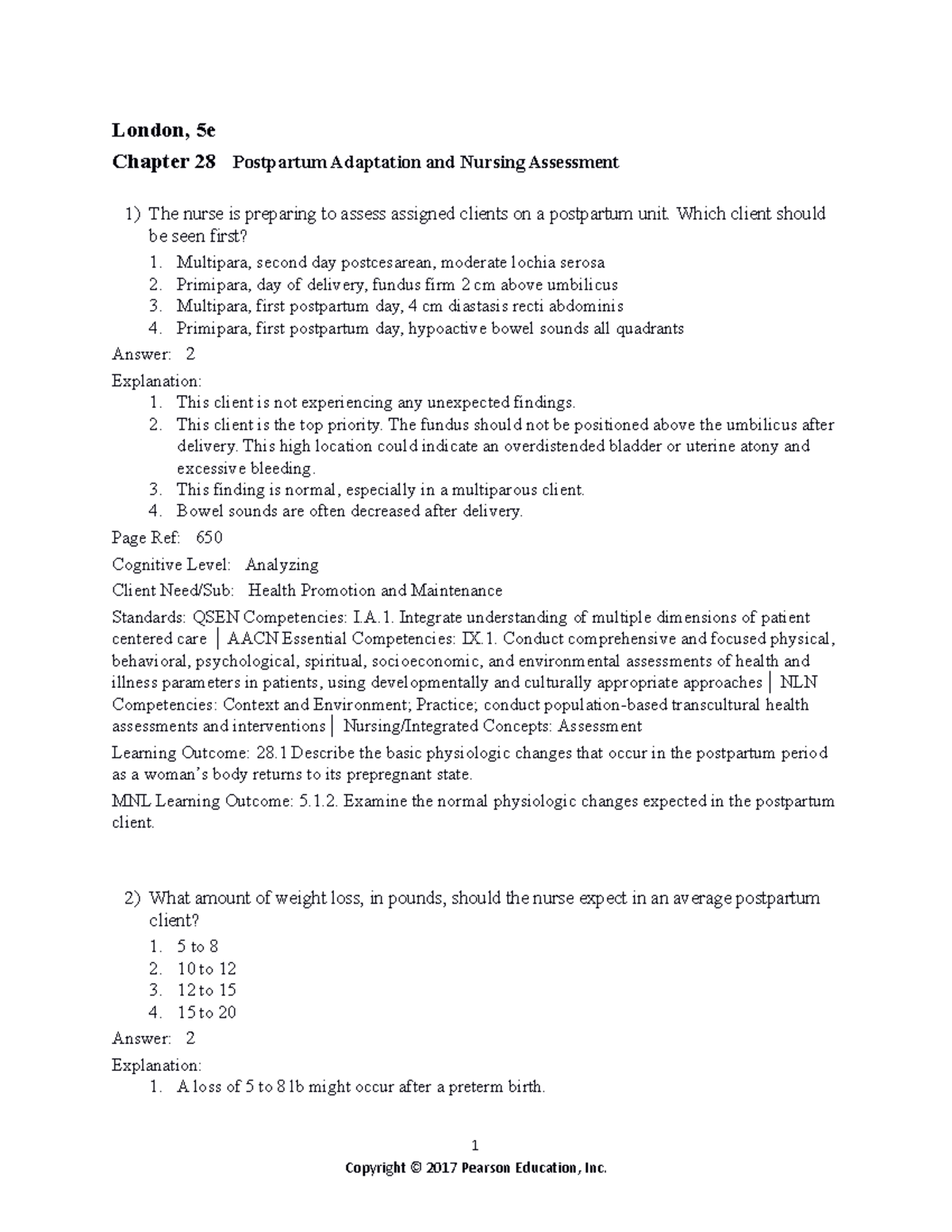 0134142357 ch28 TB - These are practice questions - London, 5e Chapter ...
