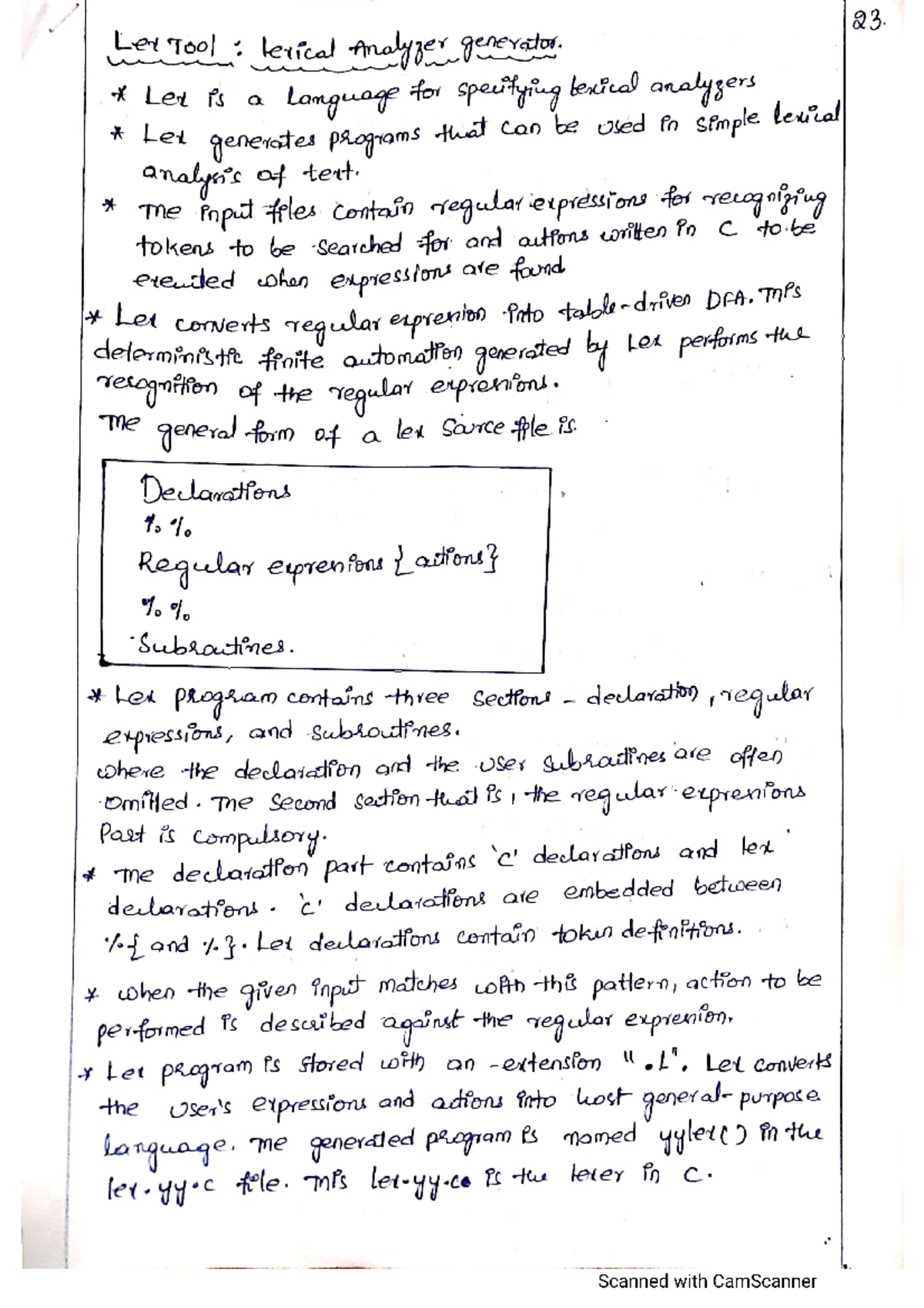 Lex tool - Compiler Design lex tool - 23. Ley Tool : lexical Analyzer ...