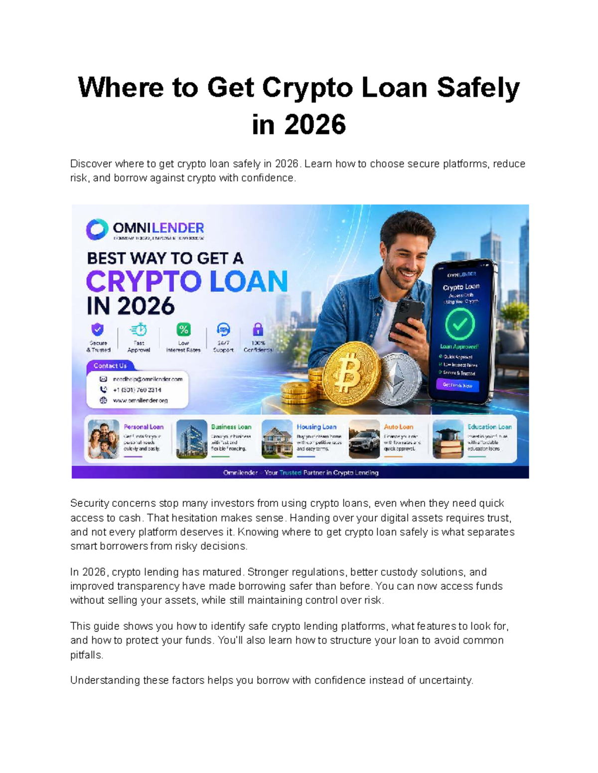 Safe Crypto Loan Platforms in 2026: A Comprehensive Guide - Studocu