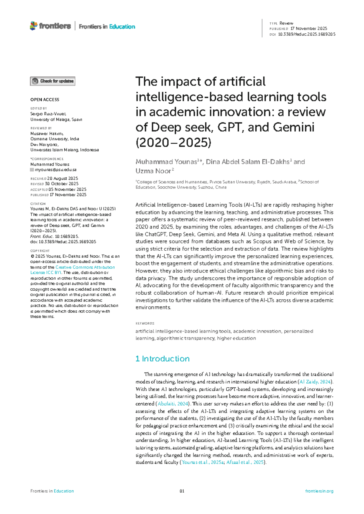 Feduc-10:1689205 - The Impact of AI Learning Tools on Academic ...