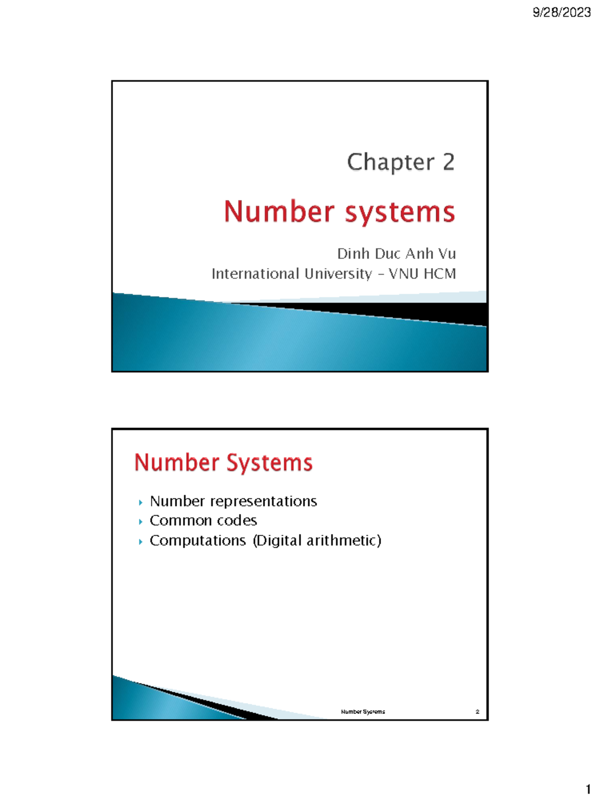 2 Number Systems - Physics Lecture Notes - Studocu