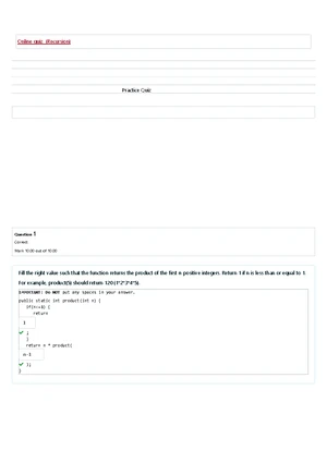 Comp1010 Week 5 Practice Exam: Container & Car Class Coding Tasks - Studocu