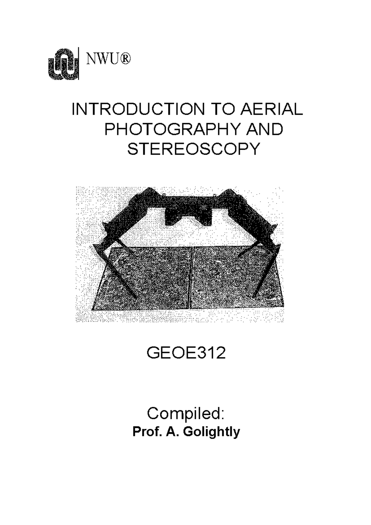 **Understanding Aerial Photography and Stereoscopy: GEOE Course Notes ...