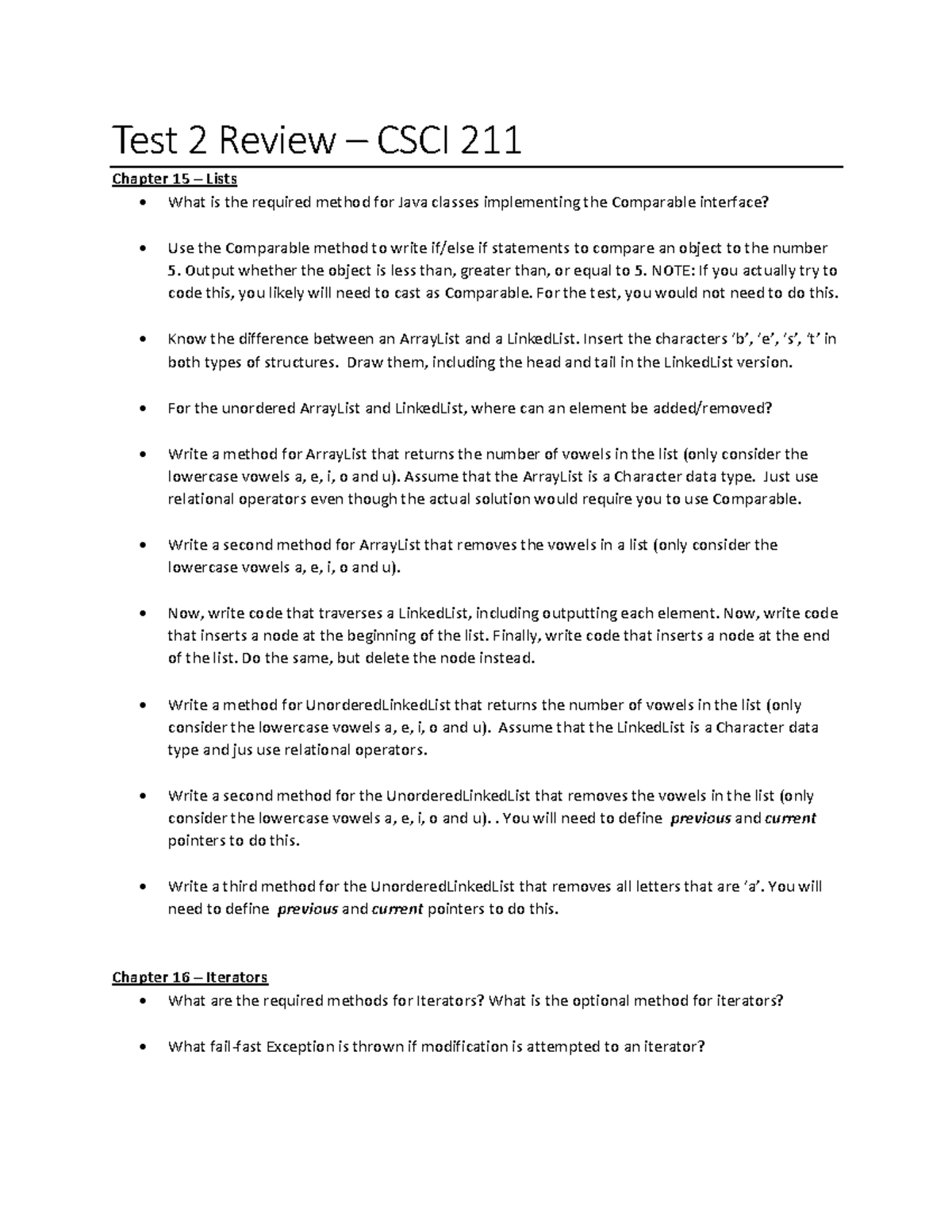 Test 2 Review - this is justa test revie that i wanted to save for ...