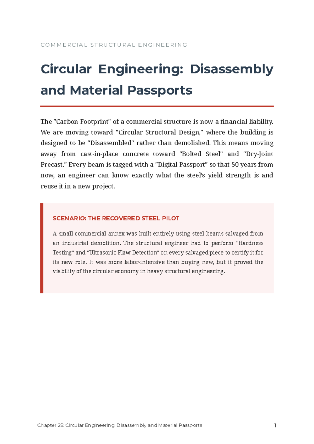 COMM 101: Chapter 25 - Circular Engineering & Material Passports - Studocu