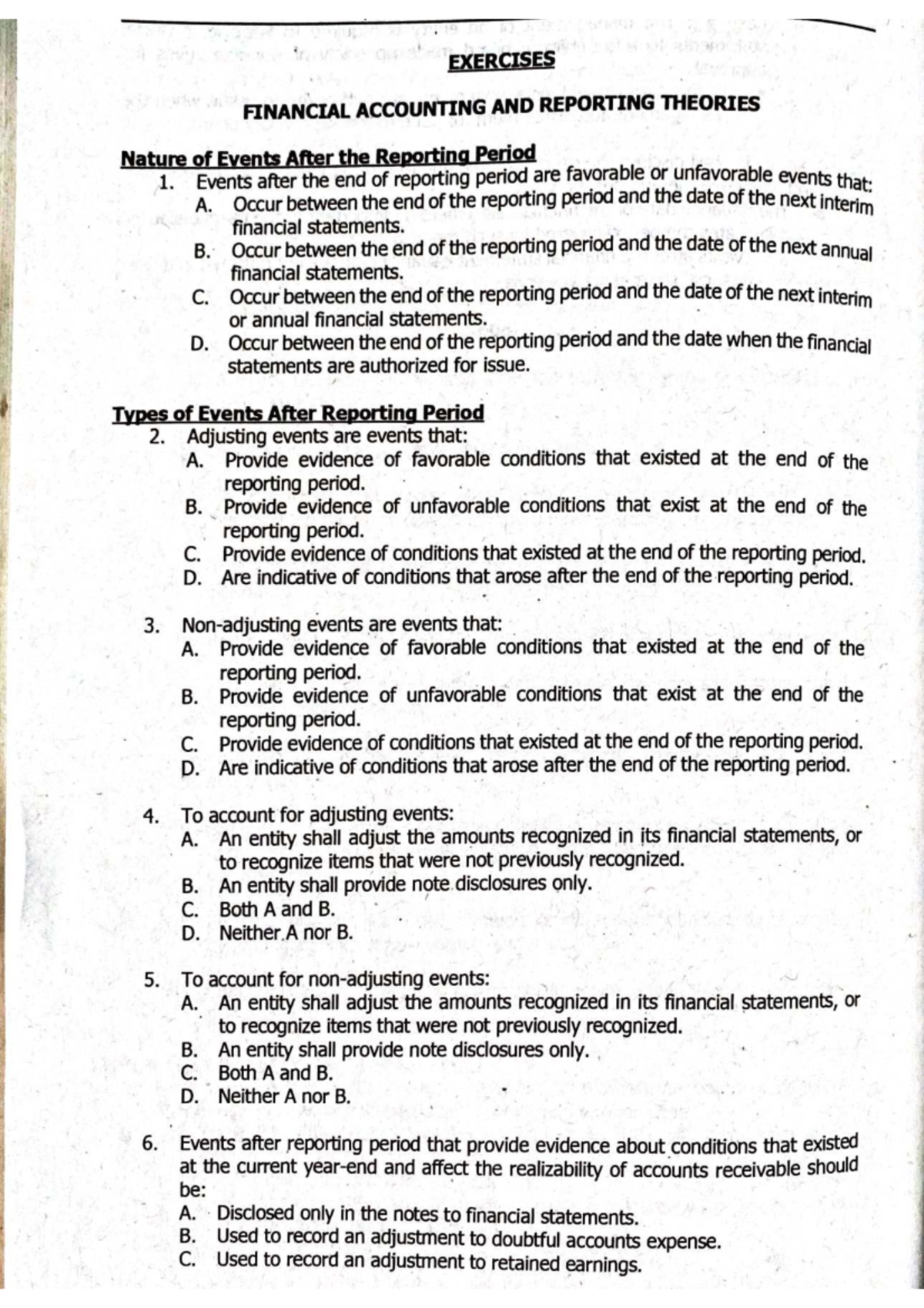 B LT g 1. Practice Materials on Financial Accounting & Reporting ...