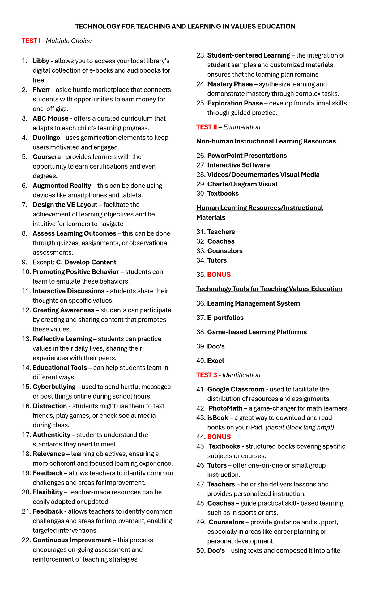 TTL 2 Midterm Coverage-1 - TECHNOLOGY FOR TEACHING AND LEARNING IN ...