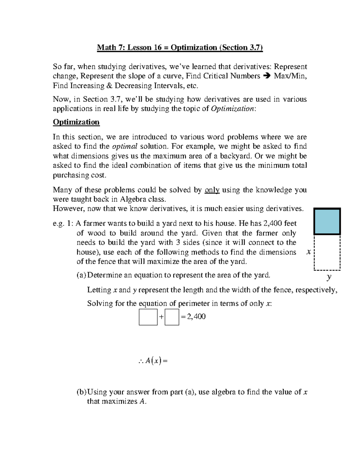 26) Math 7 - L.16 (Section 3.7) [Student Version] - Math 7: Lesson 16 ...
