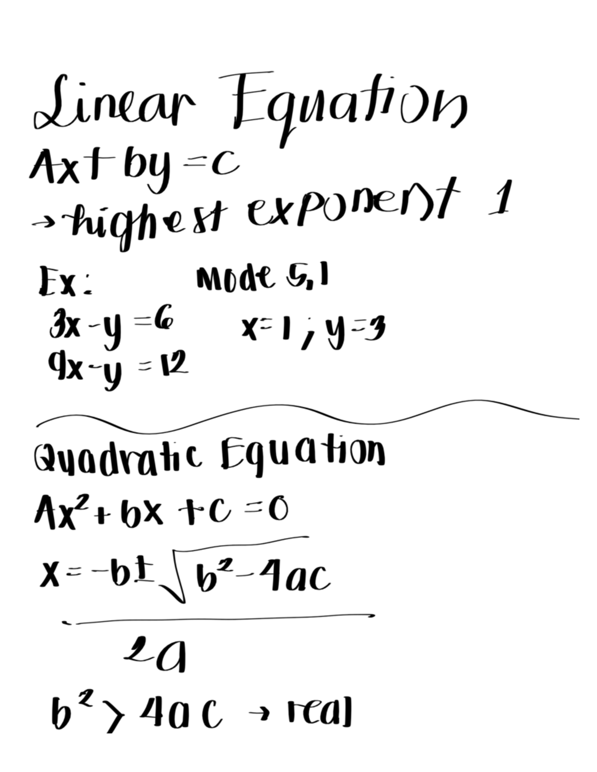 Linear Equations - Lecture Notes for Math 101 - Studocu