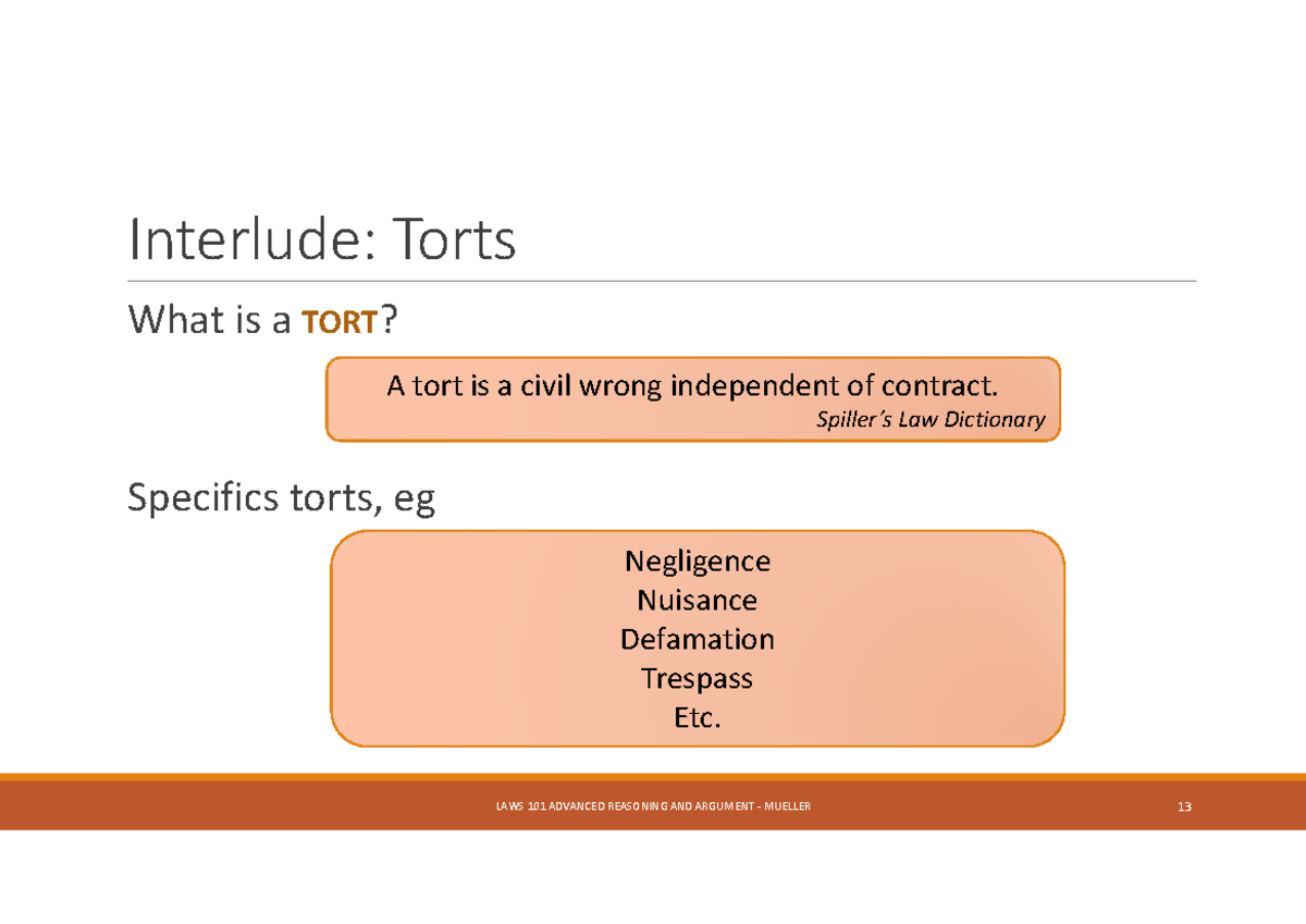 LAWS 101 - Torts and Privacy: Key Concepts and Developments - Studocu