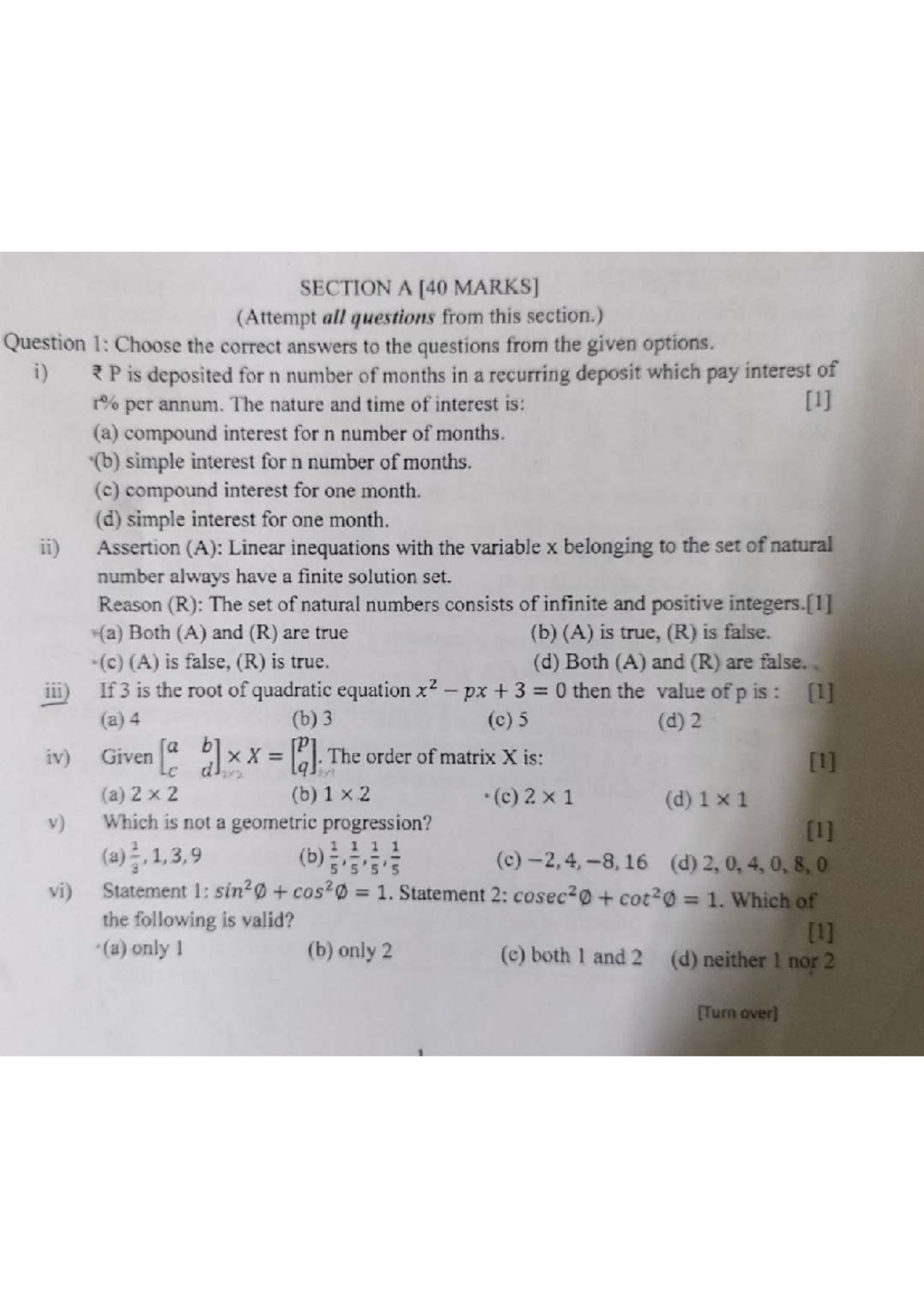 Maths P1-1 - Preliminary Paper: Comprehensive Question Set - Studocu