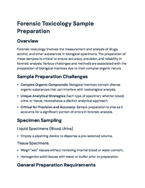 Forensic Toxicology: Analysis, Specimens, and Methodologies Overview ...