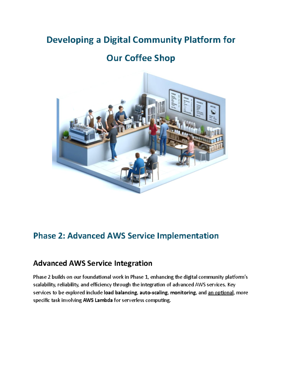 Project Part 2 - Advanced AWS Integration for Coffee Shop Platform ...