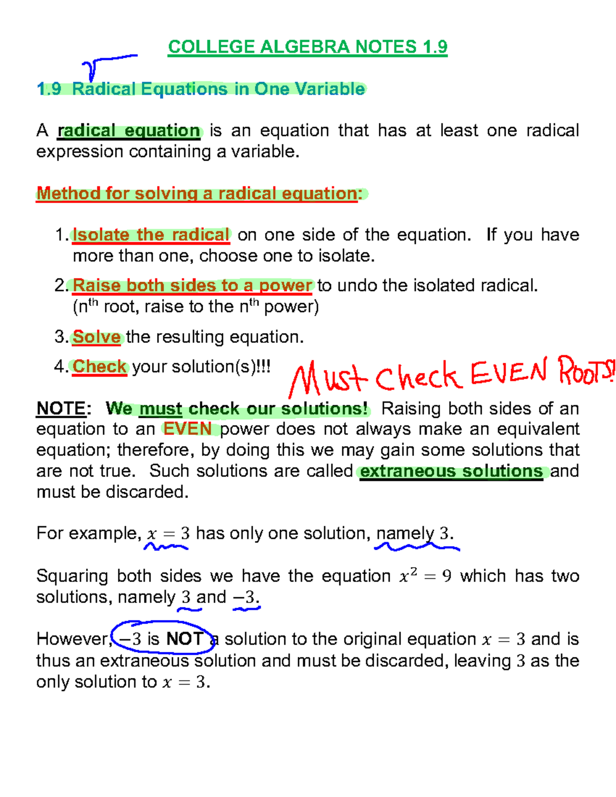 College Algebra with Modeling and Visualization, image size:1200x1553
