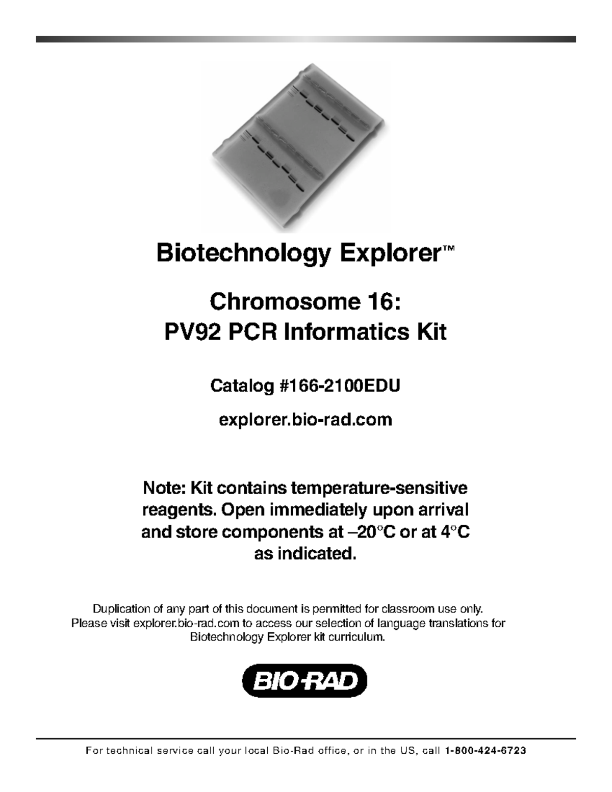 Biotechnology Explorer PV92 PCR Kit - Lesson Guide and Protocols - Studocu