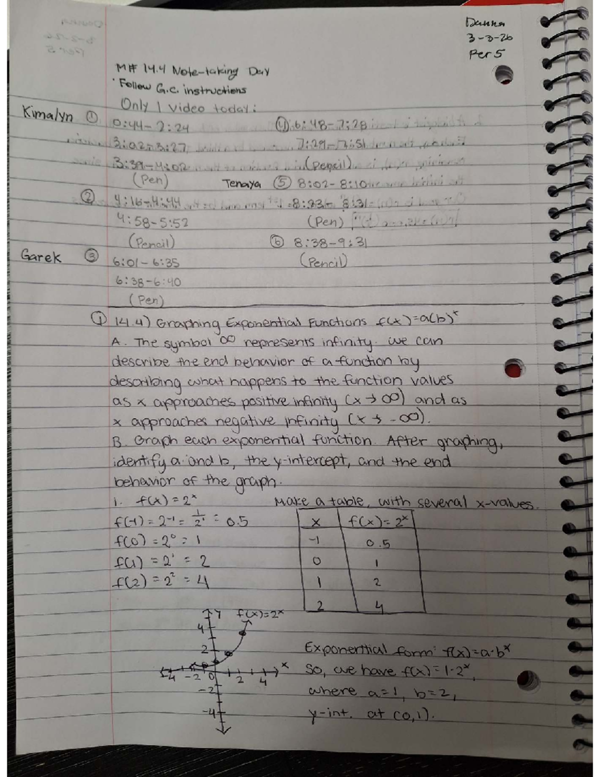 20260303 190329 - HW Answers: Graphing Exponential Functions - Studocu