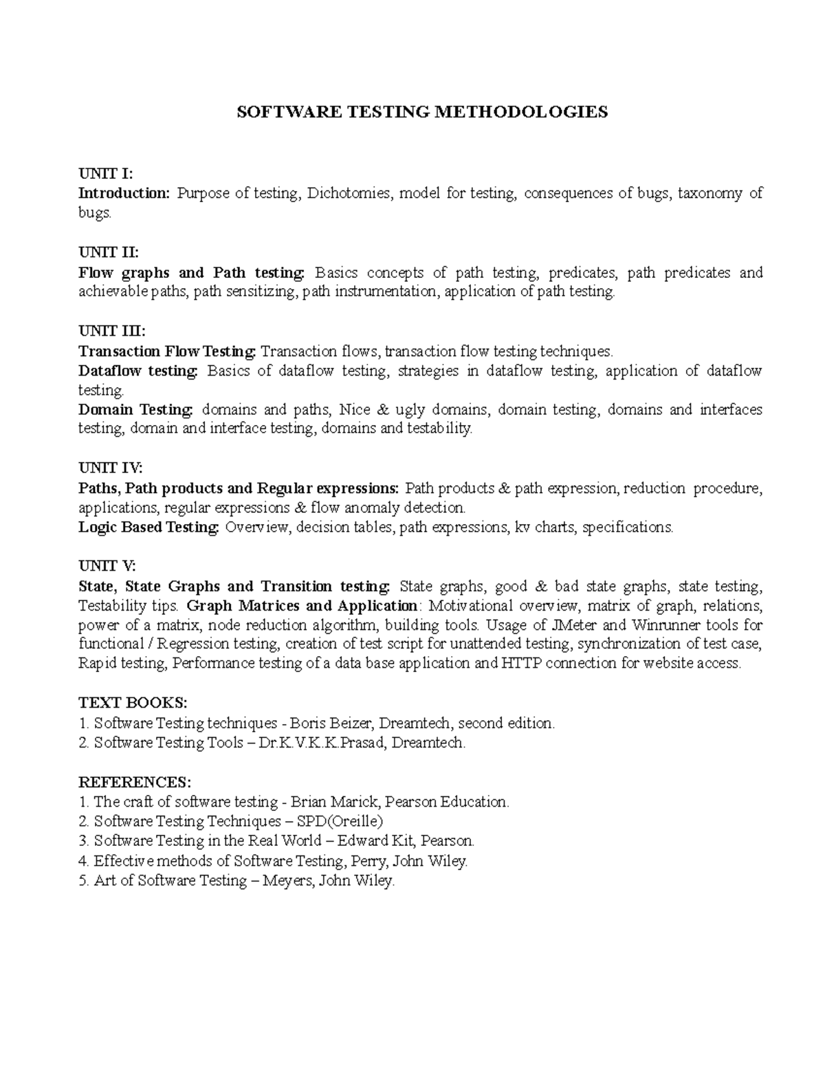 Software Testing Methodologies (STM) - Comprehensive Digital Notes ...
