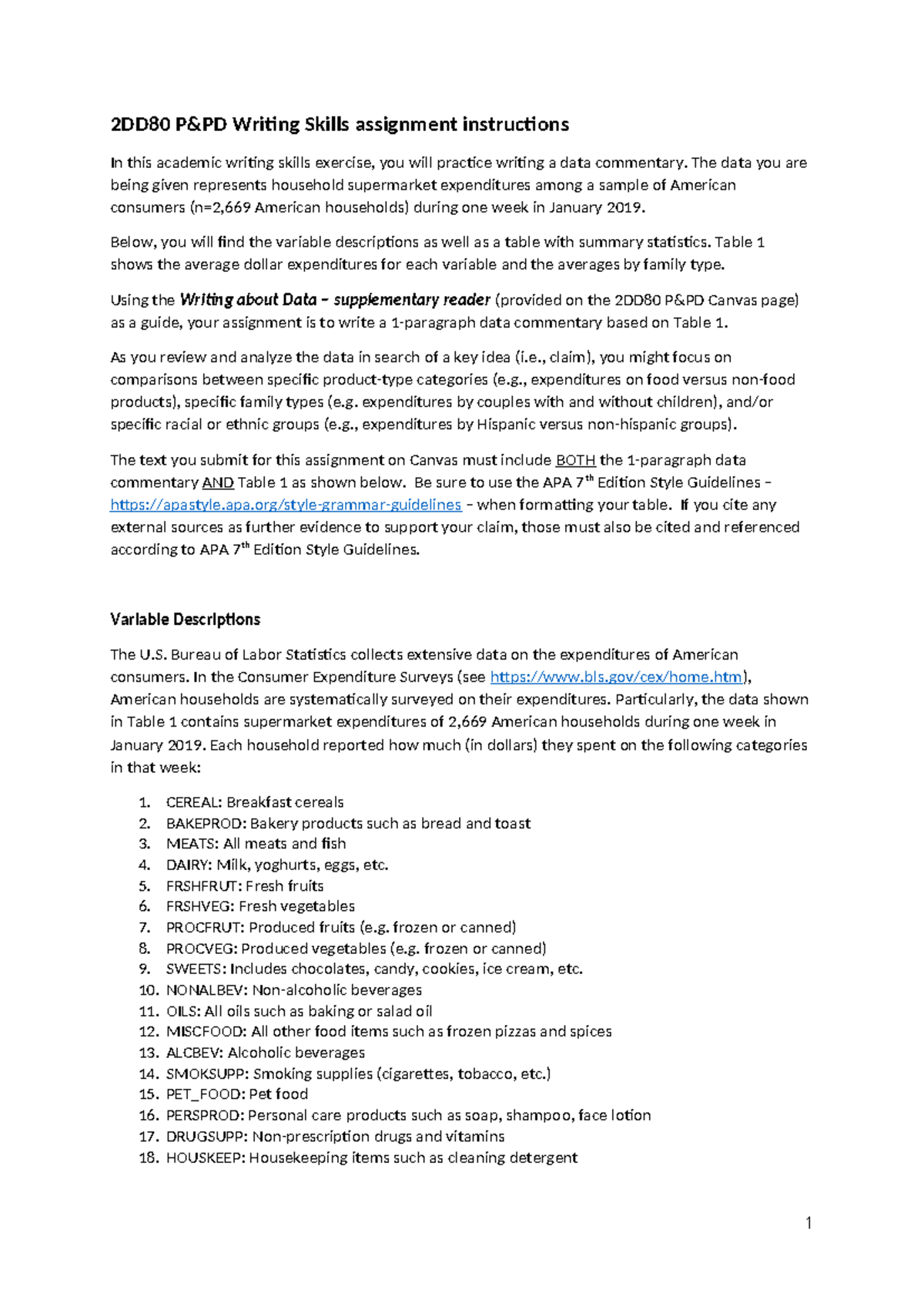 2DD80 P&PD Writing Skills: Data Commentary Assignment Guide - Studeersnel