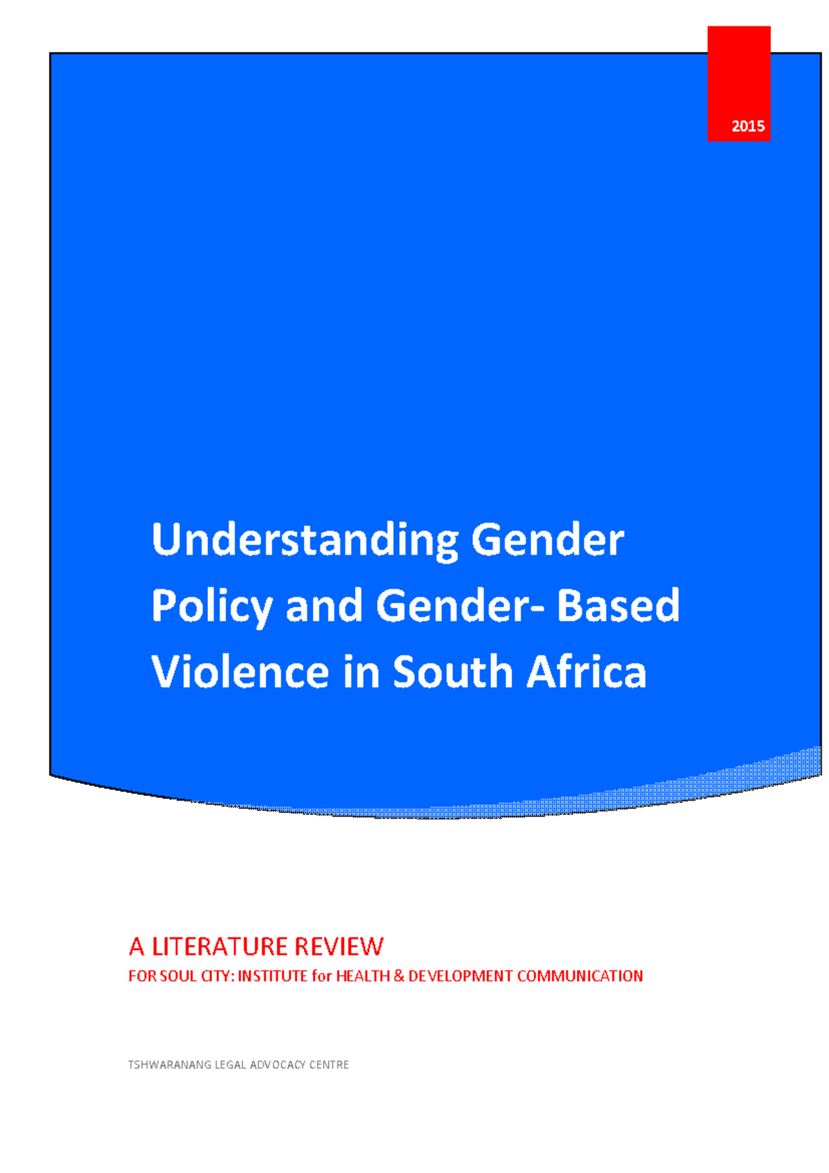 Revisiting Gender Policy and GBV in South Africa: A Literature Review ...